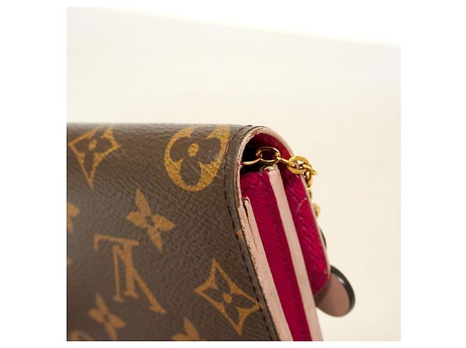 Louis Vuitton Monogram Portefeuille Emilie Long Wallet Marrone Rosa - vista 10