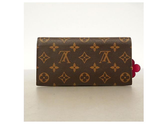 Louis Vuitton Monogram Portefeuille Emilie Long Wallet Marrone Rosa - vista 13