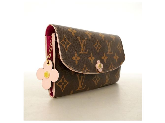 Louis Vuitton Monogram Portefeuille Emilie Long Wallet Marrone Rosa - vista 2