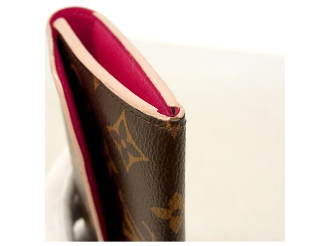 Louis Vuitton Monogram Portefeuille Emilie Long Wallet Marrone Rosa - vista 9