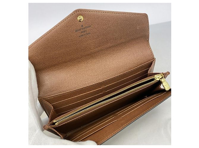 Louis Vuitton Monogram Portefeuille Sarah Long Wallet Marrone - vista 3