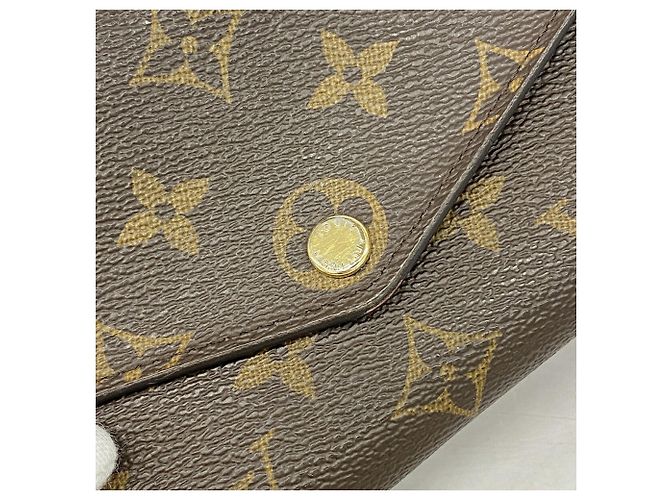 Louis Vuitton Monogram Portefeuille Sarah Long Wallet Marrone - vista 7
