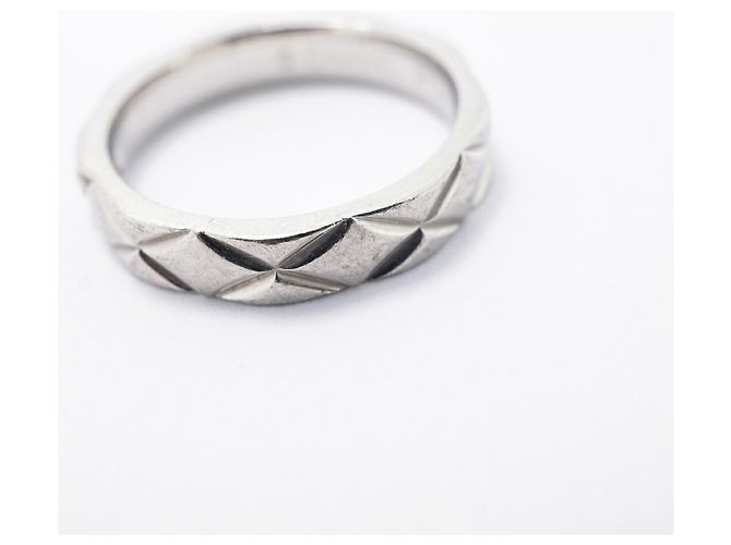 Chanel Matelassé Platin-Diamantring - Ansicht 10