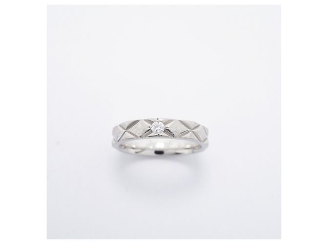 Chanel Matelassé Platin-Diamantring - Ansicht 2