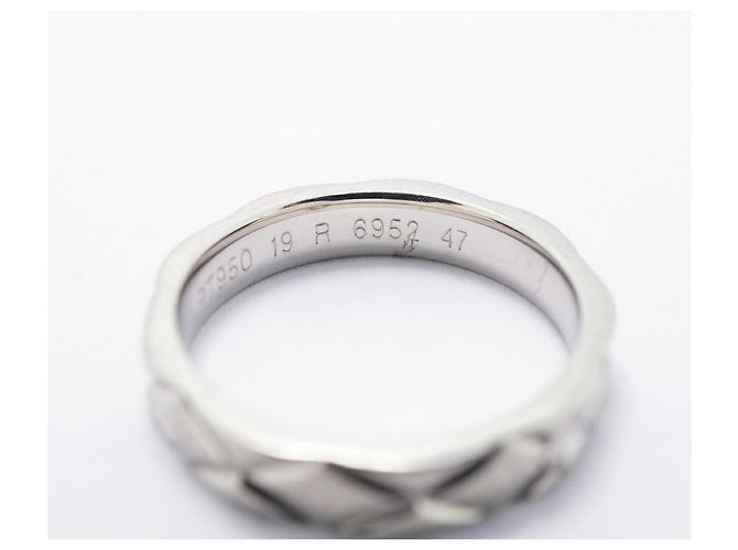 Chanel Matelassé Platin-Diamantring - Ansicht 5