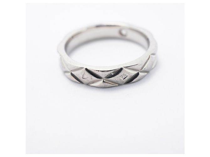 Chanel Matelassé Platin-Diamantring - Ansicht 6