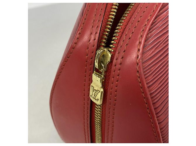 Borsa Louis Vuitton Epi Jasmine in Castilian Red Rosso - vista 8