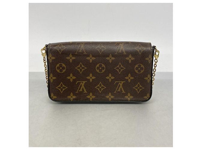 Louis Vuitton Monogram Pochette Felicie Wallet Marrone Fuschia - vista 12