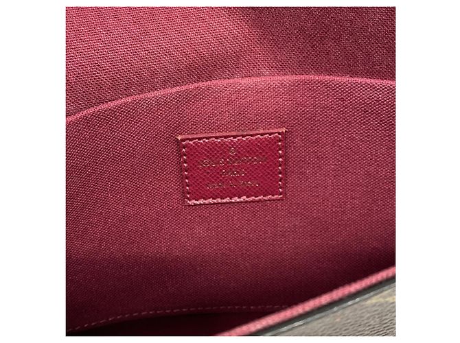 Louis Vuitton Monogram Pochette Felicie Wallet Marrone Fuschia - vista 5