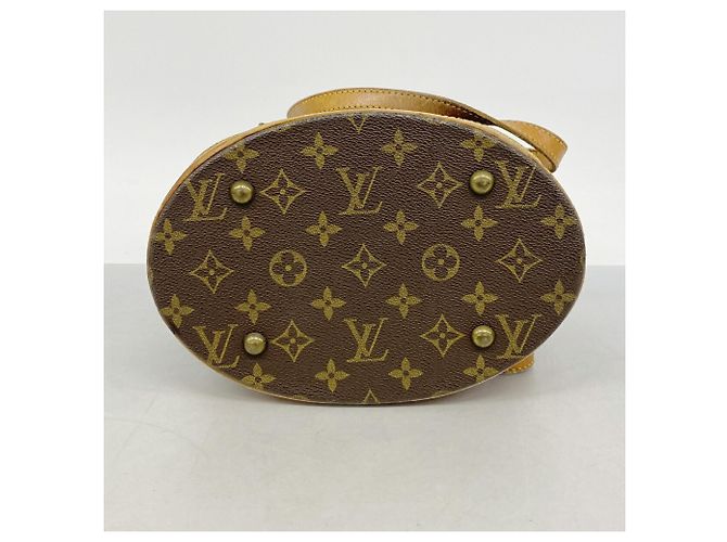 Borsa Tote Louis Vuitton Monogram Bucket PM Marrone - vista 3