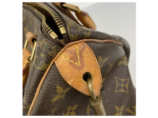 Borsa Louis Vuitton Monogram Speedy 25 Marrone - vista 10