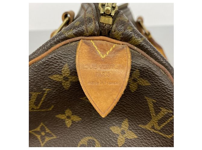 Borsa Louis Vuitton Monogram Speedy 25 Marrone - vista 5