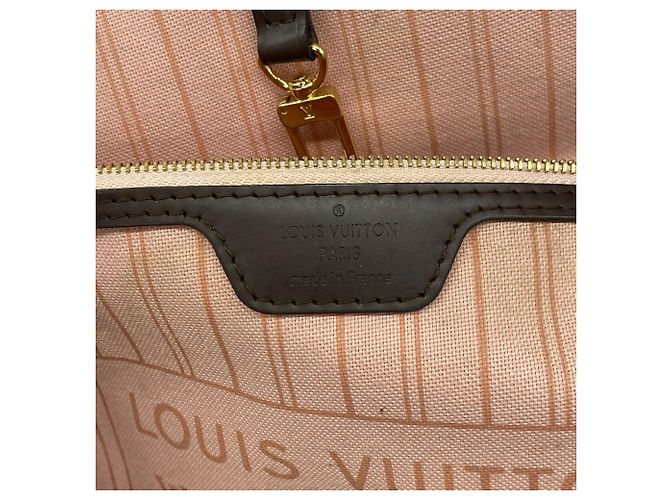 Borsa Tote Louis Vuitton Damier Neverfull MM Rosa Damier ebene - vista 5