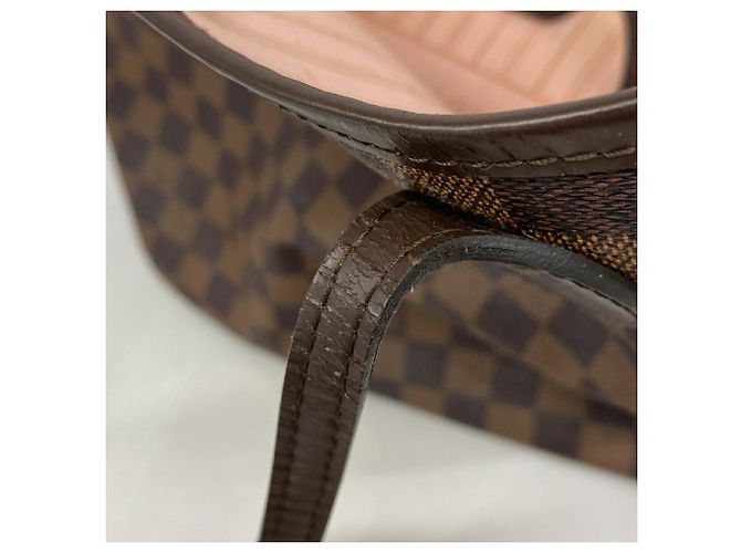 Borsa Tote Louis Vuitton Damier Neverfull MM Rosa Damier ebene - vista 7