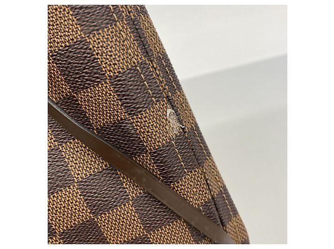 Borsa Tote Louis Vuitton Damier Neverfull MM Rosa Damier ebene - vista 8