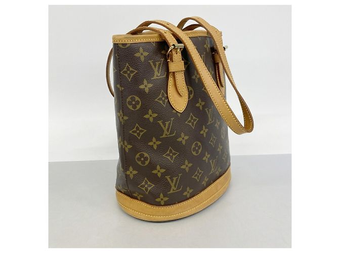 Borsa Tote Louis Vuitton Monogram Bucket PM Marrone - vista 2