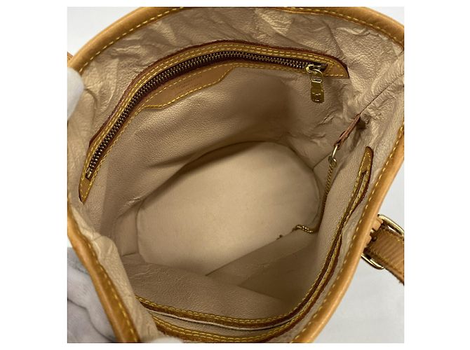 Borsa Tote Louis Vuitton Monogram Bucket PM Marrone - vista 4