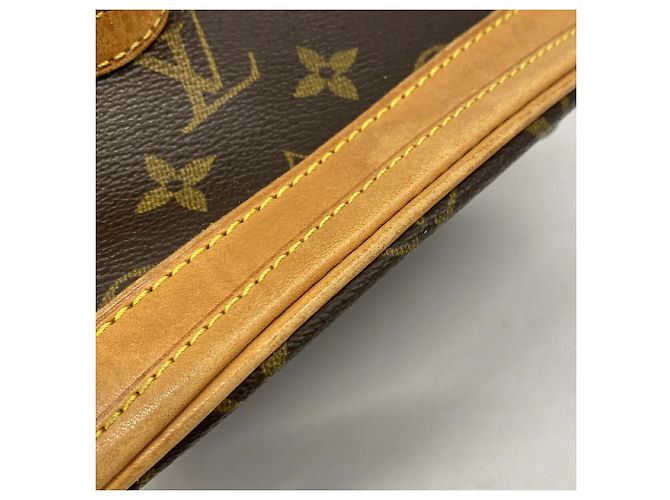 Borsa Tote Louis Vuitton Monogram Bucket PM Marrone - vista 8