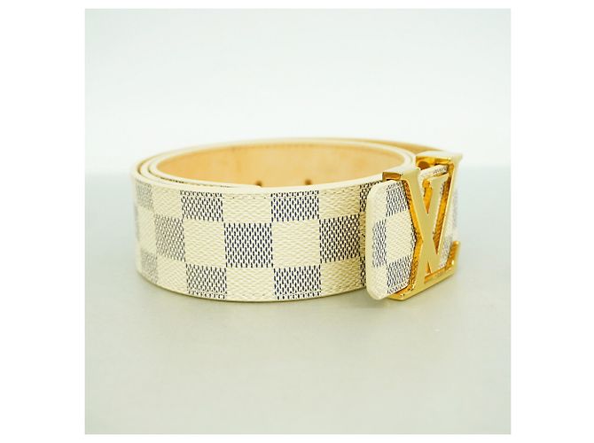 Ceinture pour homme Louis Vuitton Damier Azur Blanc - vue 2
