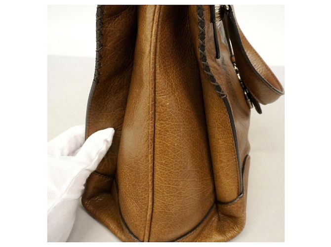 Céline Borsa a mano Celine in pelle marrone - vista 11