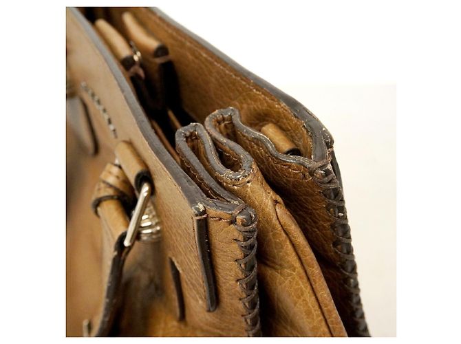 Céline Borsa a mano Celine in pelle marrone - vista 6