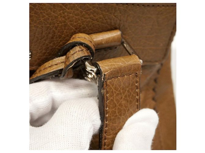 Céline Borsa a mano Celine in pelle marrone - vista 9