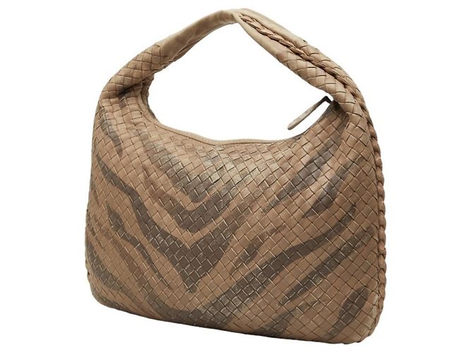 Borsa a spalla singola Intrecciato Bottega Veneta Marrone - vista 2