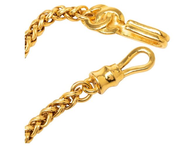 Collana a catena Chanel Vintage Coco Mark Rogue D'oro - vista 4