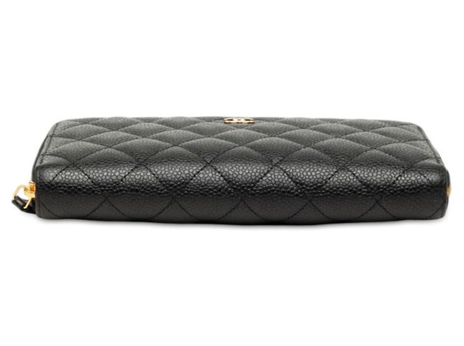 Monedero Chanel Matelassé Coco Mark Negro Burdeos - vista 3