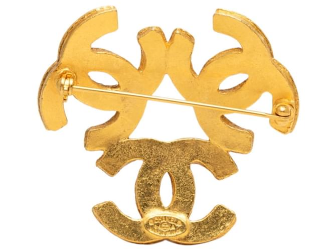 Spilla Chanel Vintage Coco Mark D'oro - vista 2