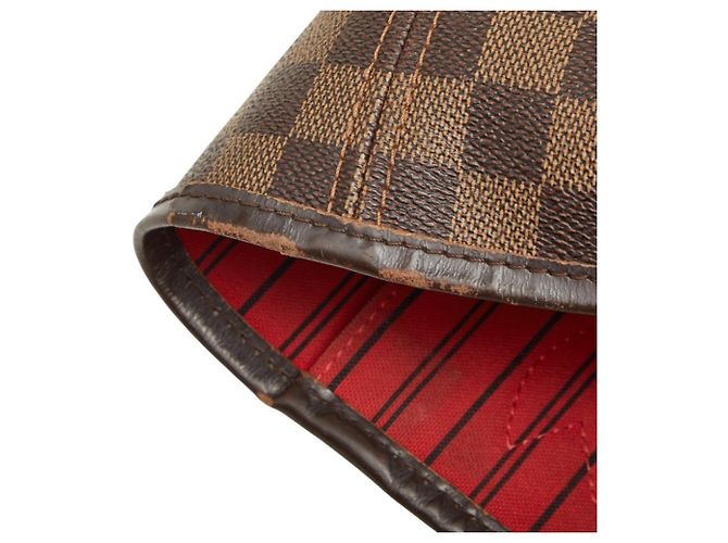 Borsa Tote Louis Vuitton Damier Neverfull MM Marrone Damier ebene - vista 12
