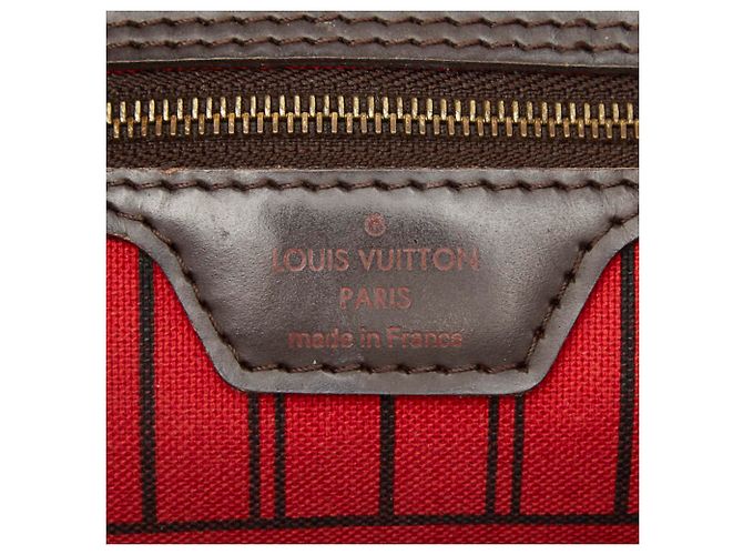 Borsa Tote Louis Vuitton Damier Neverfull MM Marrone Damier ebene - vista 13