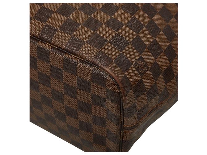 Borsa Tote Louis Vuitton Damier Neverfull MM Marrone Damier ebene - vista 4