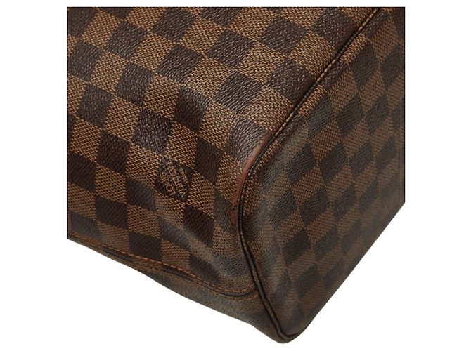 Borsa Tote Louis Vuitton Damier Neverfull MM Marrone Damier ebene - vista 7