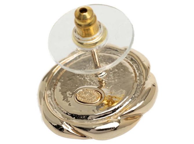 Orecchini Chanel Vintage Coco Mark Nero D'oro - vista 3