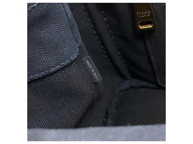 Borsa a mano 2-Way Prada Canapa Mini Nero - vista 7