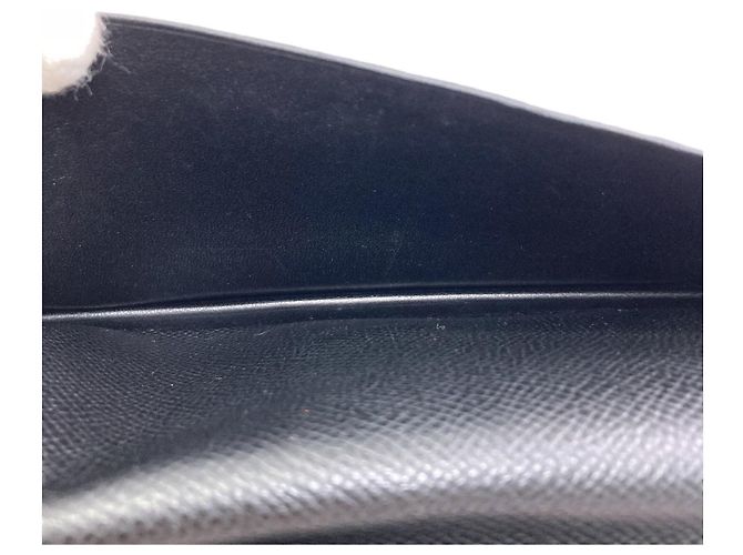 Hermès Hermes Bearn Soufflé Langbeutel aus Epsom-Leder Schwarz - Ansicht 10