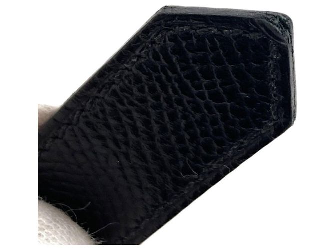 Hermès Hermes Bearn Soufflé Langbeutel aus Epsom-Leder Schwarz - Ansicht 13