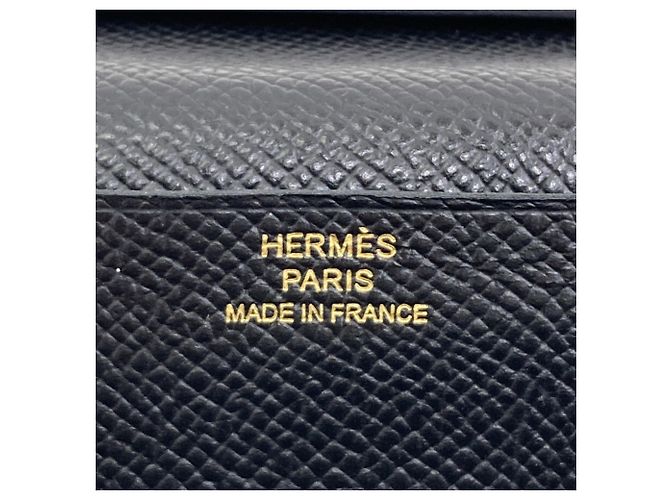 Hermès Hermes Bearn Soufflé Langbeutel aus Epsom-Leder Schwarz - Ansicht 7