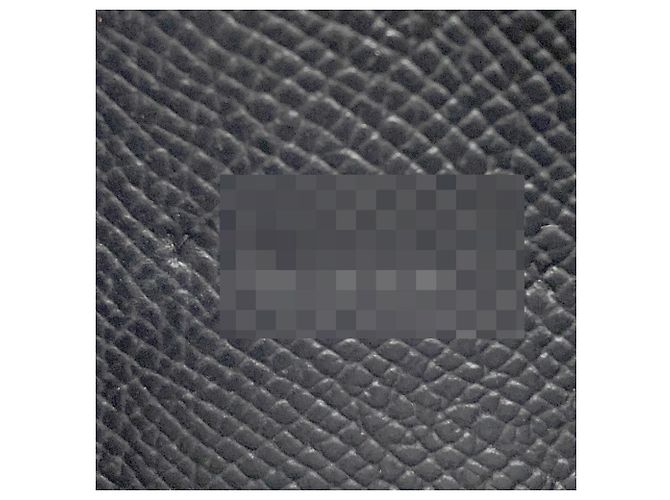 Hermès Hermes Bearn Soufflé Langbeutel aus Epsom-Leder Schwarz - Ansicht 8