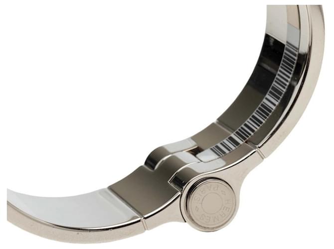 Hermès Bracciale Rigido Hermes Chanier Nero Argento - vista 4
