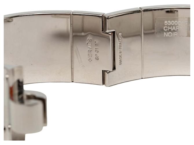Hermès Bracciale Rigido Hermes Chanier Nero Argento - vista 6