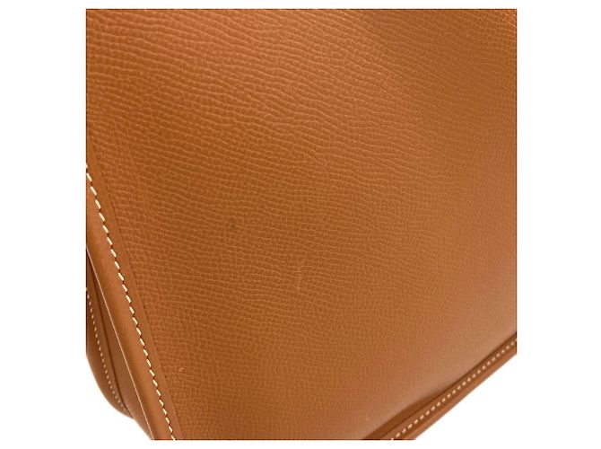 Hermès Borsa a tracolla Hermes Vespa PM Gold Marrone - vista 10