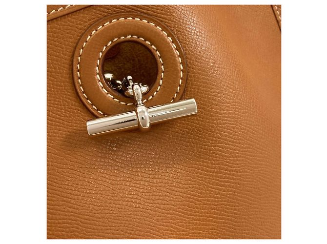 Hermès Borsa a tracolla Hermes Vespa PM Gold Marrone - vista 11