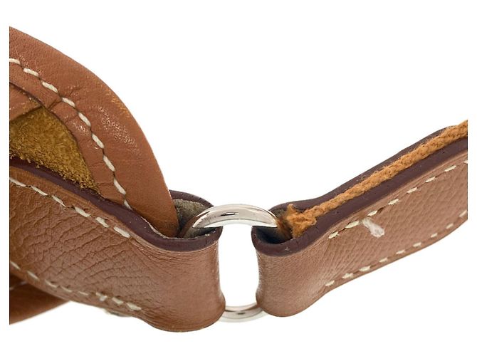 Hermès Borsa a tracolla Hermes Vespa PM Gold Marrone - vista 12