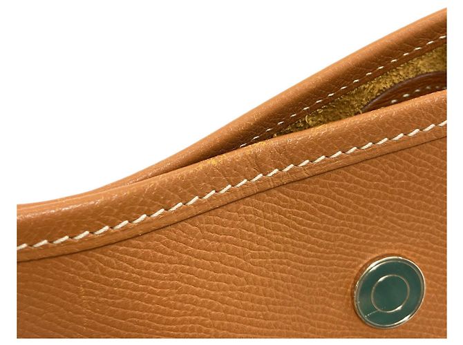 Hermès Borsa a tracolla Hermes Vespa PM Gold Marrone - vista 14