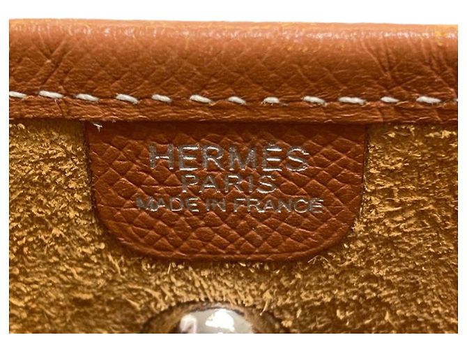 Hermès Borsa a tracolla Hermes Vespa PM Gold Marrone - vista 6