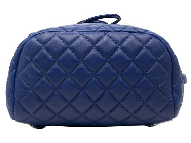 Timeless Zaino Chanel Matelassé Coco Mark Blu - vista 3
