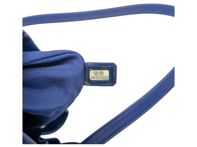 Timeless Zaino Chanel Matelassé Coco Mark Blu - vista 6