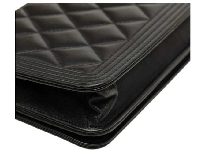 Chanel Boy Chain Wallet aus Lammleder Schwarz - Ansicht 5